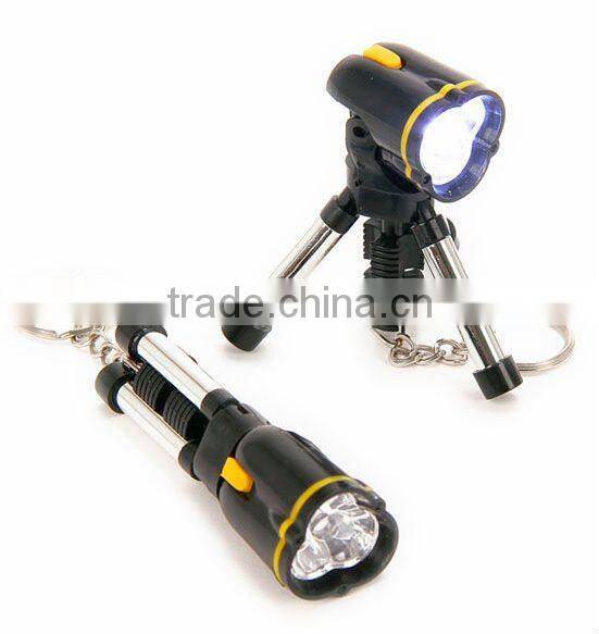 Mini Tripod Flashlight With Keychains
