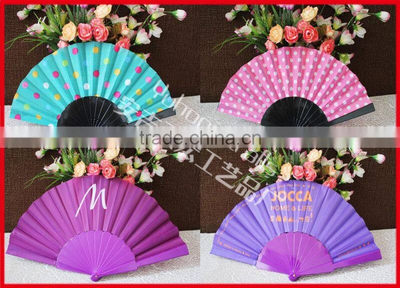Customized plastic cloth fan with your logo printing