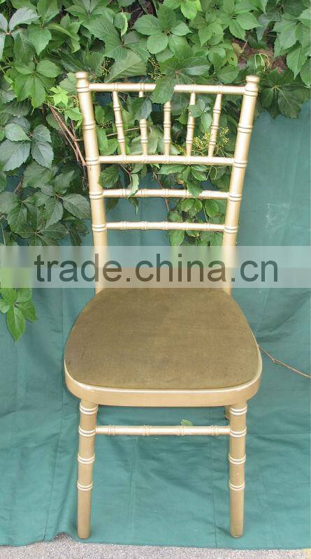 beech wood gold camelot chair(UK style chiavari chair(tiffany chair) with cushion