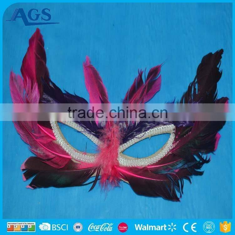 Red simple design masquerade party mask made in China