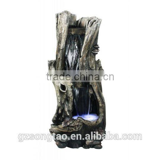 Decription from Eruope indoor small artificial two layers waterfall fountain with lights for sale