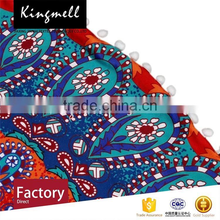 Customized Digital Printed Floor Cushion Polyester Roud Cushion