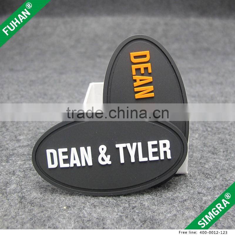 High-end PVC Materials Coining Printing Technic Rubber Patches