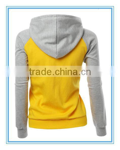 long sleeve two colors ladies fashion hoodie