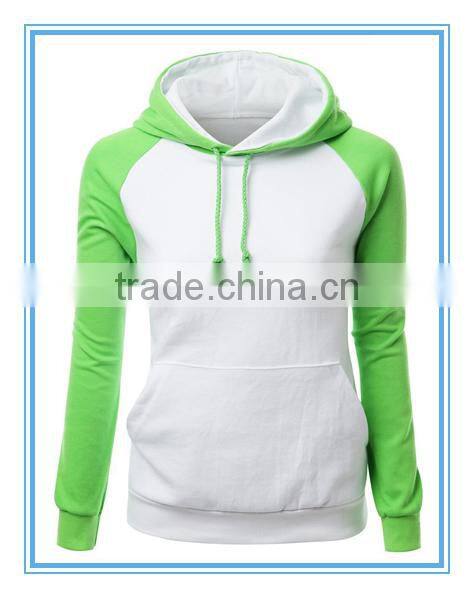 long sleeve two colors ladies fashion hoodie