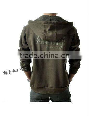 Men 100%cotton outdoor cardigan hoodies