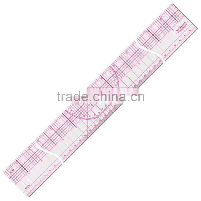 Kearing brand 1.2mm thick sandwich printing PVC flexible 24" Garment Ruler for fashion design pattern making #8097