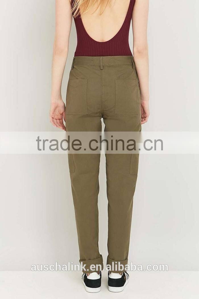 new arrival custom lady popular khaki funny cargo trousers