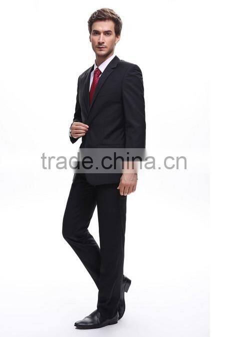 latest design custom made black wool coat pant mens suit
