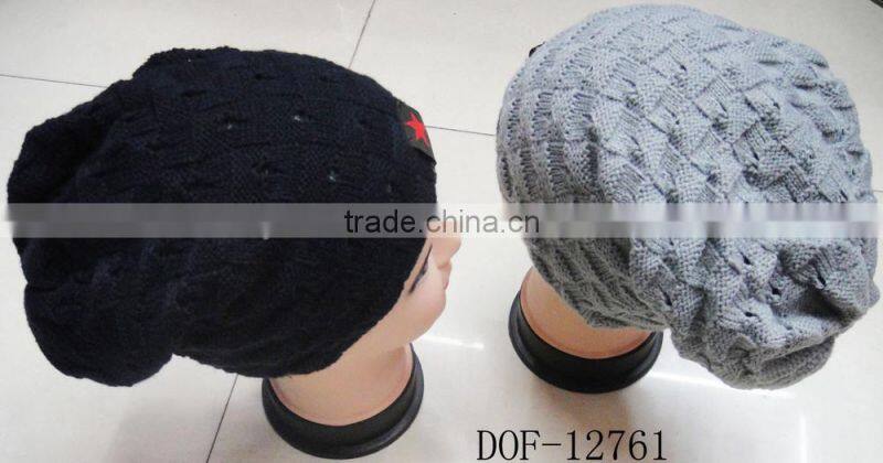Fashion most popular crochet acrylic winter beanie for men