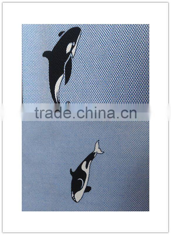 dolphin printed yarn dyed oxford cotton fabric for shirt
