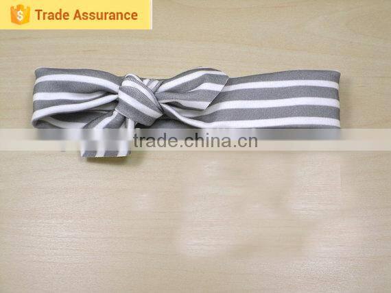 Chevron and polka dot baby girls cotton headband bowknot headwrap