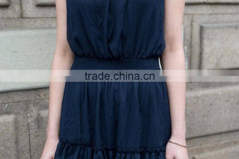 ladies's lovely dress for summer fashion spaghetti strap dress slim fit sleeveless dress 2016