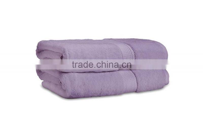 Quality texitile custom own design solid color plain cotton towel bath