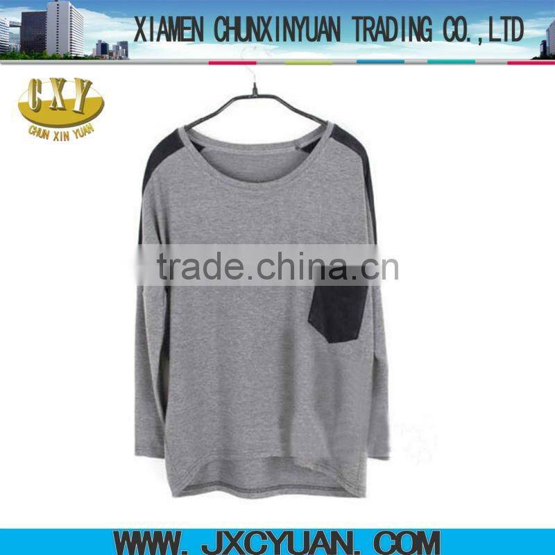 new style clothe, women t shirt with pocket