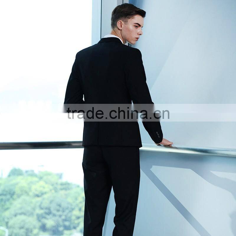 OEM Wholesales Office Men Wear Uniform Black Fashion Men Suit 2014