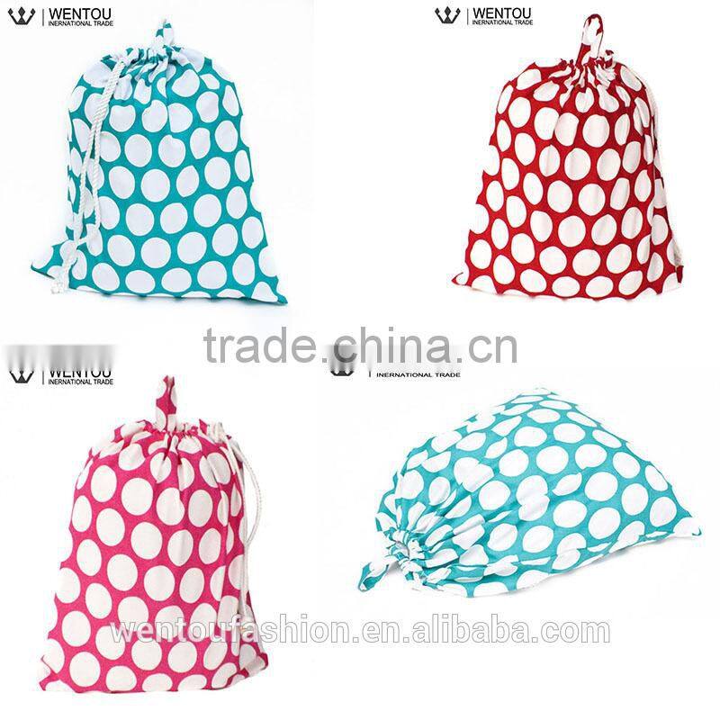 Wholesale Chevron Polka Dot Laundry Tote With Drawstring