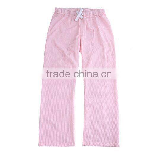 Adjustable Satin Drawstring Monogrammed seersucker pants