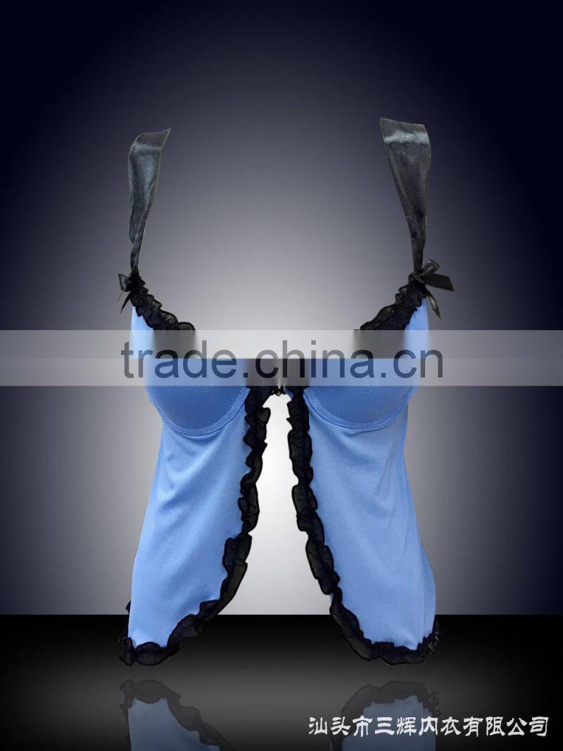 New latest Design Strappy Back Mesh Babydoll Sexy Ladies Cheap Fantasy Lingerie