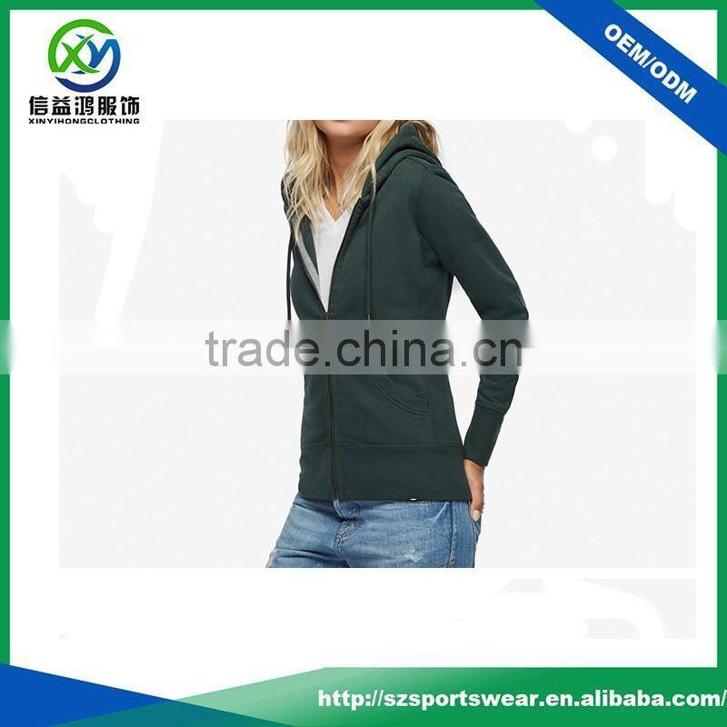 Popular design high quality women 100% cotton bomber jacket winter wear fitness jacket