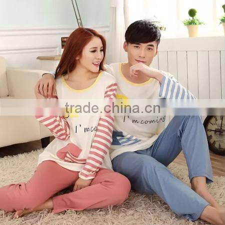 2015 wholesale fashion couple pajamas