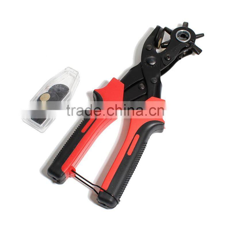 High Quality Red Heavy Duty Leather Hole Punch Hand Pliers Set