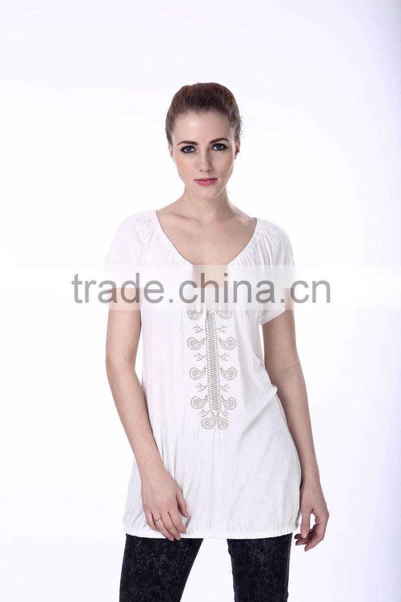 Popular design superior stylish cotton t shirts for women