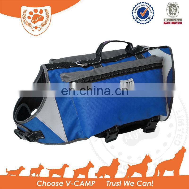 Adjustable & reflective outdoor Dog Backpack and outdoor harness