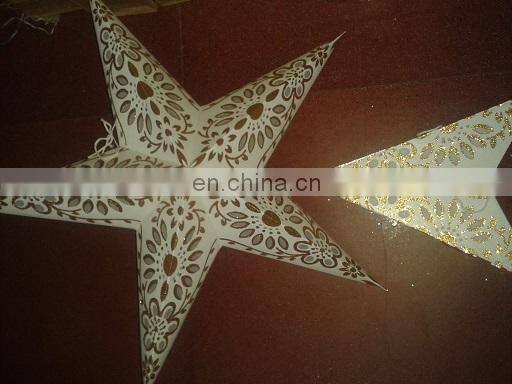 NEW GLITTER PRINTED PAPER STAR LANTERNS from india