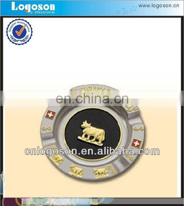 Fashion custom LA CIBELES souvenirs gift round two tone car portable ashtray