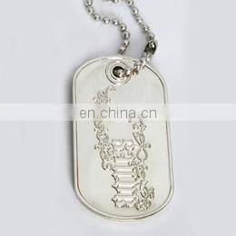 custom logo printed gold metal blank dog tag