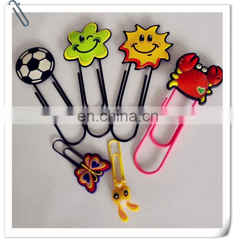 plastic PVC jumbo clip and mini cartoon paper clip with blister card packing
