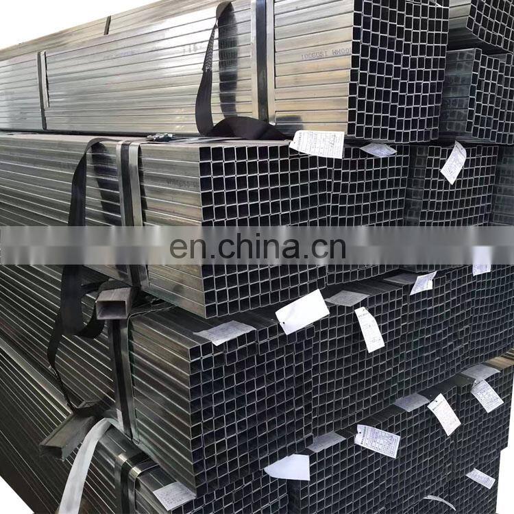 custom-made galvanized square pipe, gi steel square and rectangular tube en10219, erw structural square steel tube