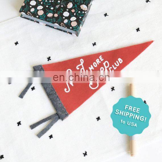 wholesale selling felt flag banner printed and custom