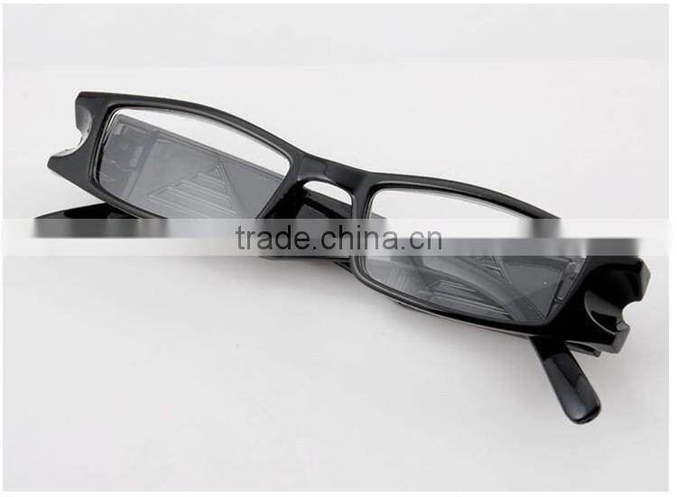 Ultra Bright Dual LED Lighted Up Map Book Readers Reading Black Full Frame Eye Glasses Eyeglass Spectacle Diopter Magnifier Ligh