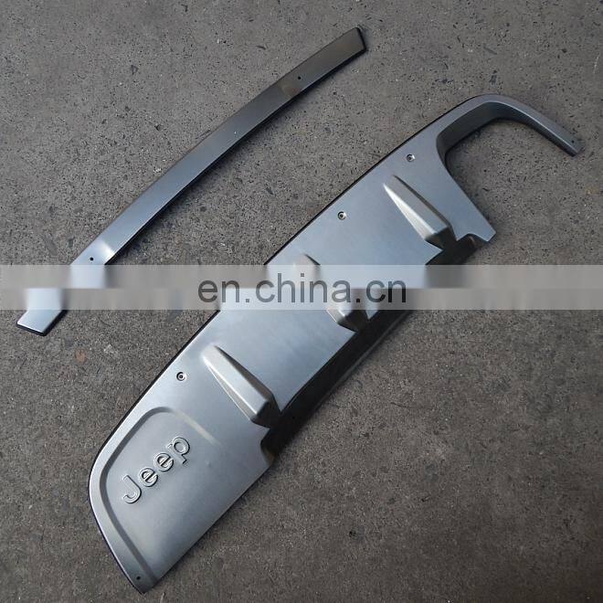 Stainless Steel Front and Rear Skid Plate bumper protector for Jeep Compass 2017 +