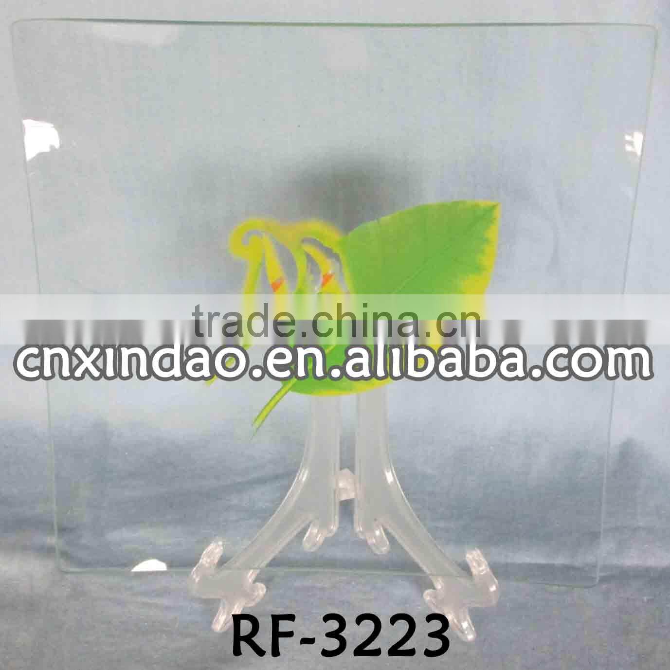 Clear Sqaure Shape Glass Dinner Plate and Salad Plate Made In China for Cheap Charger Plate