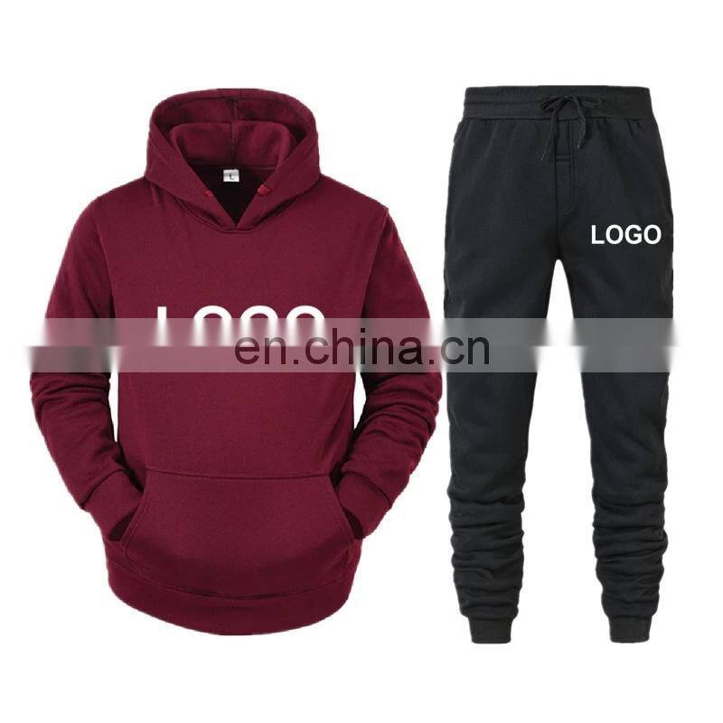 Men's and women's pullover casual gym sport wool hoodie Winter High Quality Hoodie set