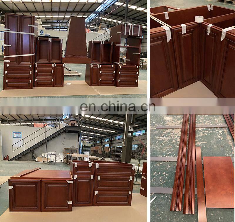 Solid Wood Kitchen Cabinets Furniture Modular Kitchen Cabinets Made In China