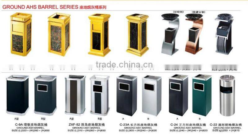 Round Stainless Steel Swing Top Waste Container Rubbish Bin/Dustbin