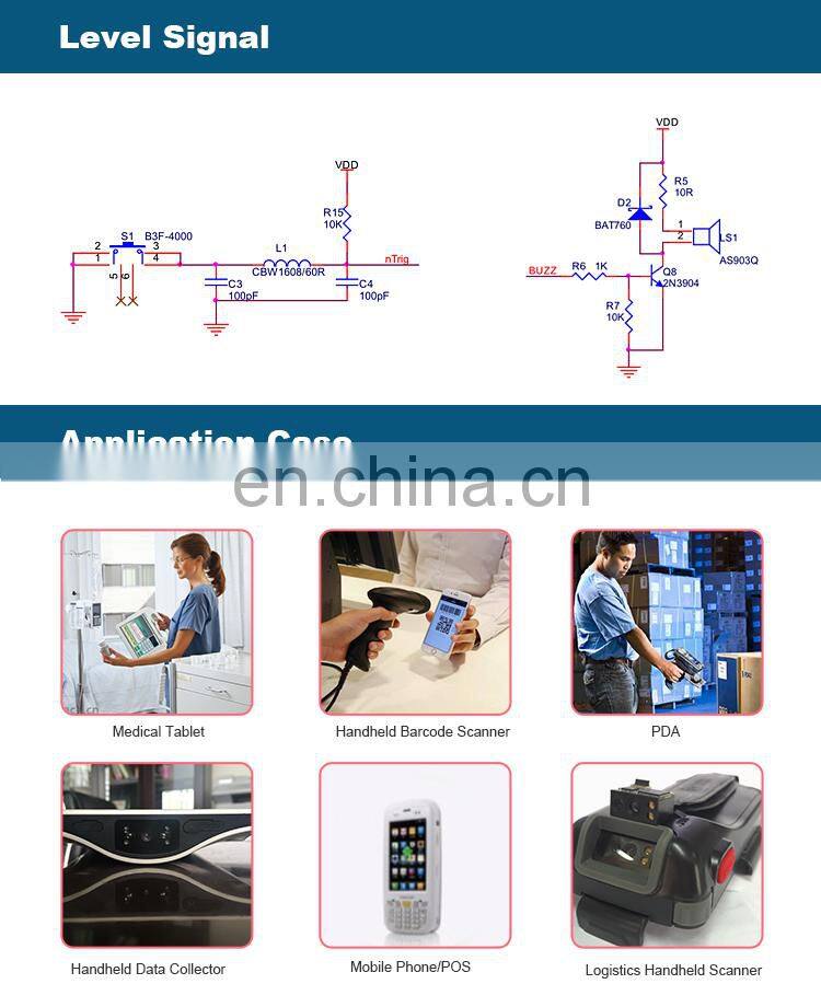 Weight 4g Mini Embedded 2D Barcode Scanner Module Laser PDA Handheld Device QR Code Scanner Module