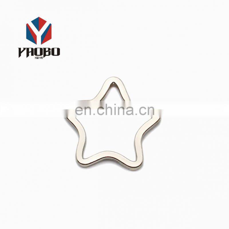 Good Material Key Ring Shape Different Size Split Metal Shaped Keychain For Clothing