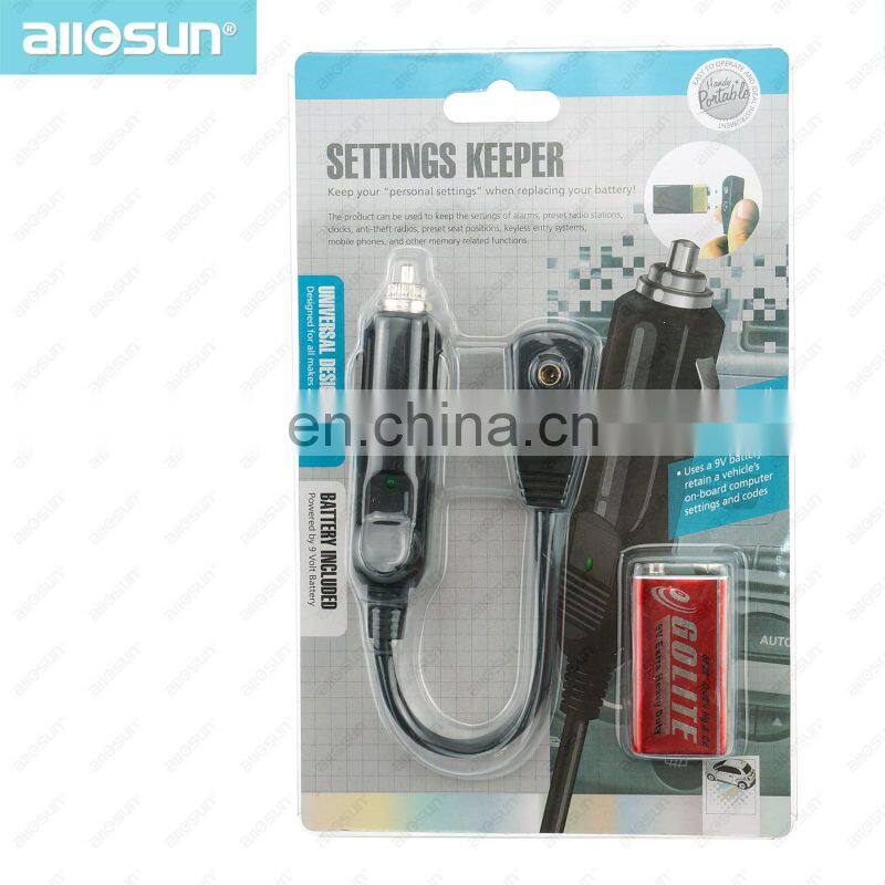 Mini Vehicle Computer Clock Car Memory Saver Car Repair Data Keeper Battery Backup Unit Automotive 9 Volt All-Sun GK504