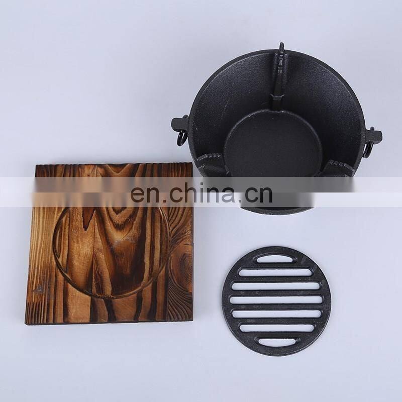 Hot wholesale square cast iron charcoal bbq grill