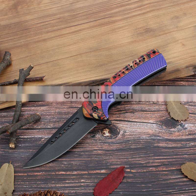 New Trends Outdoor Camping Hunting Bushcraft Folding Foldable Knife Tactical Paracord Survival Military Pocket Knife