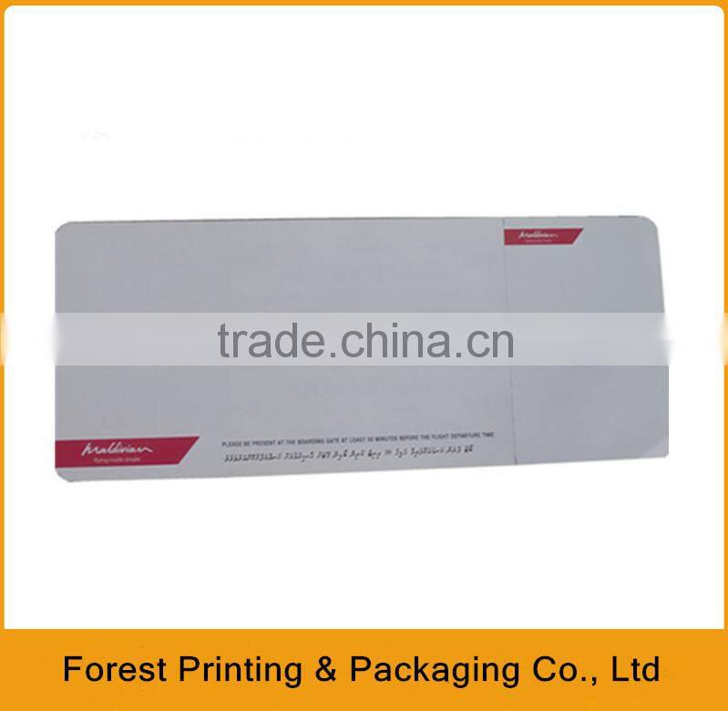 Custom made thermal boarding pass,airline ticket booking
