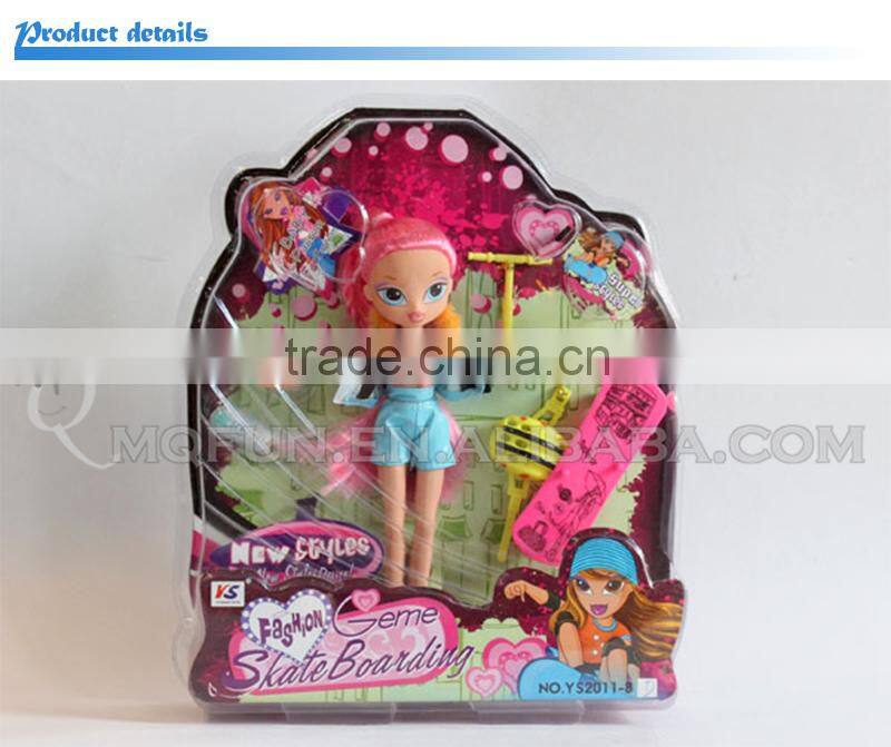 Mini Qute 30 cm kawaii big eyes beautiful America Latex kid fashion Plastic doll educational toy with accessories NO.YS2011-8D