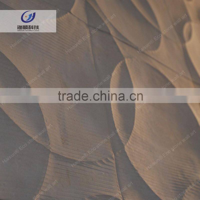 Customized patterns indoor wall cover sculpture decoration with Eco stone