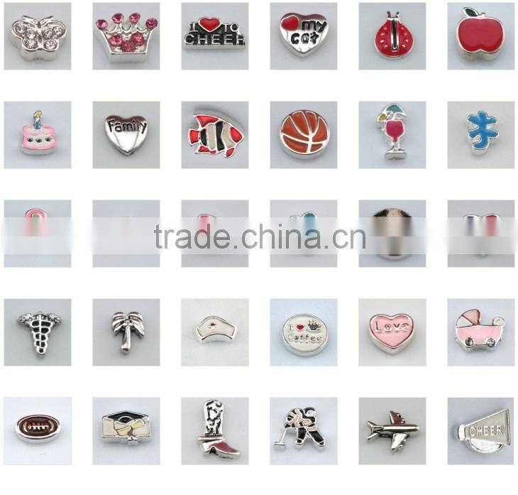 AIDS sign alloy metal loose charms floating lockets beads custom OEM design various styles