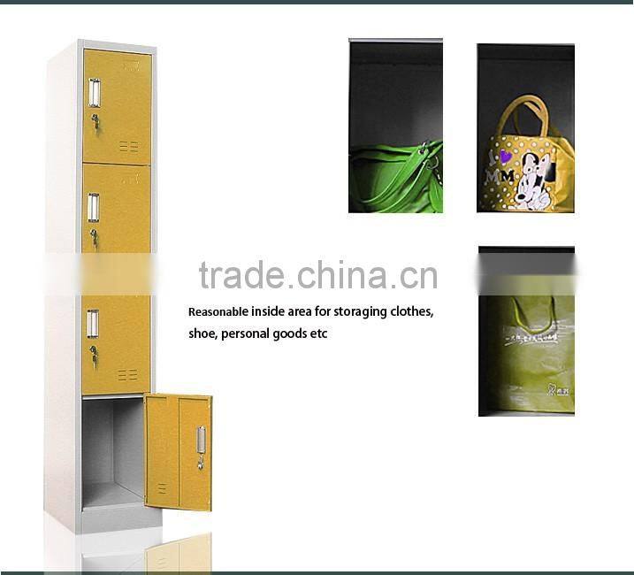 Fast Delivery Lockers Metal Frame Clothes Closet With 4 Door
